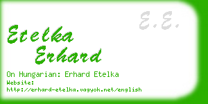 etelka erhard business card